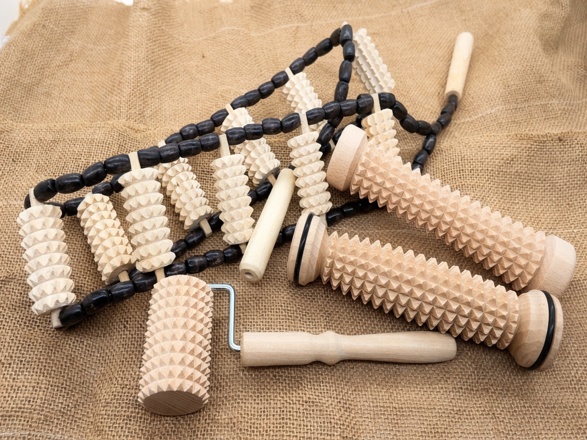 Massagerollen aus Holz